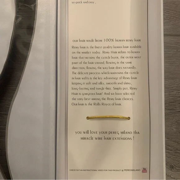 Pereg Milano Hair Freedom The Miracle Wire Hair Extensions